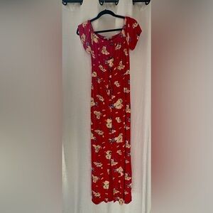 Next Red Floral Maxi Dress